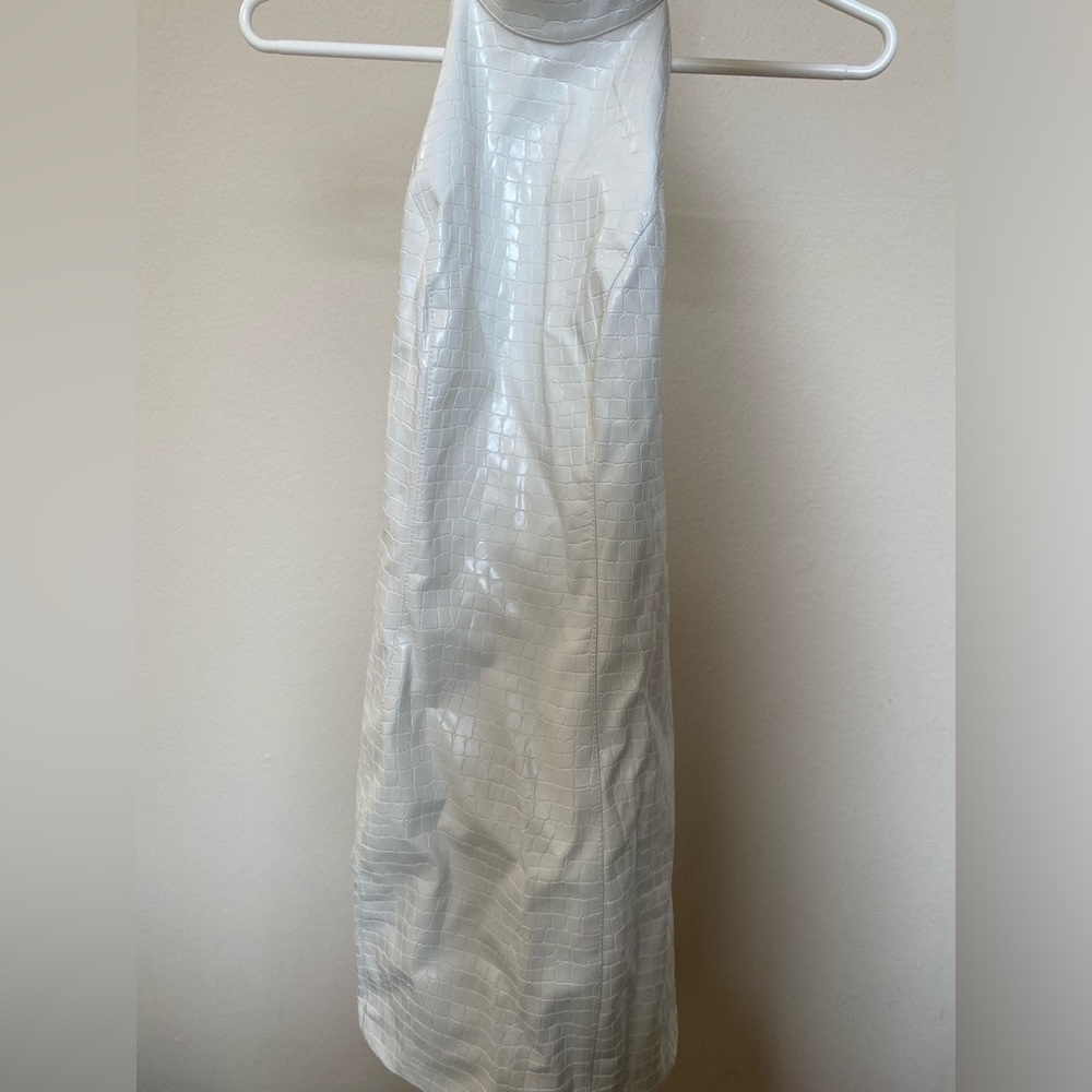 Pretty Little Thing, white crocodile, body on dress, size 4